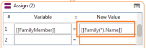 Variable - Family Member - Family Name in Warewolf