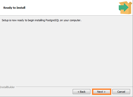 Screenshot of ready to install postgreSQL used in the Warewolf blog