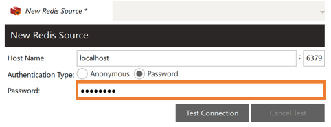 Enter Password for Redis Source