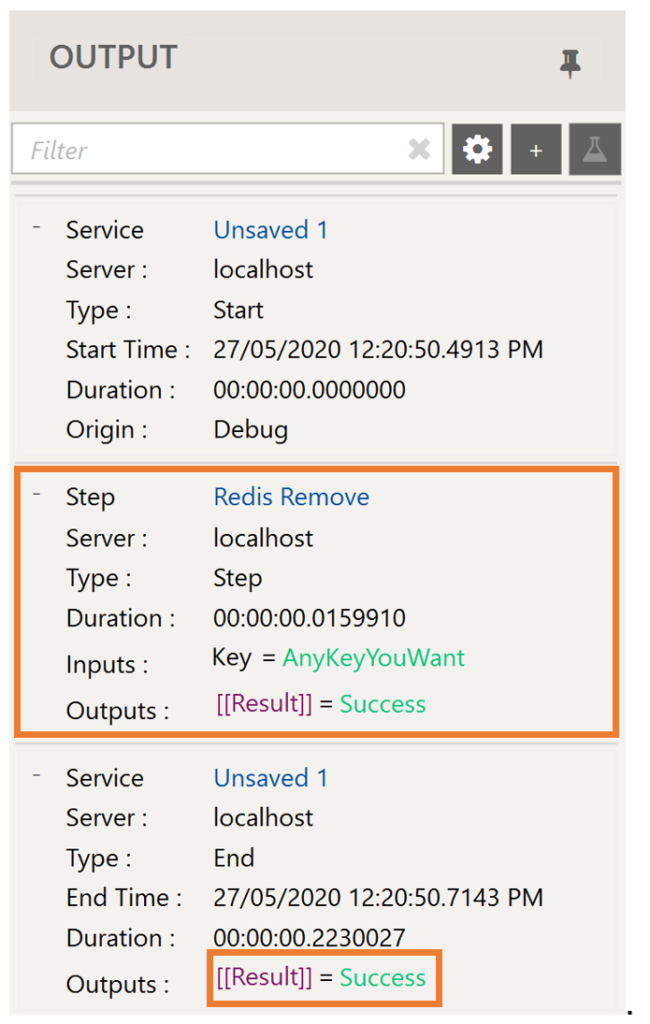 Redis Remove Output from first execution